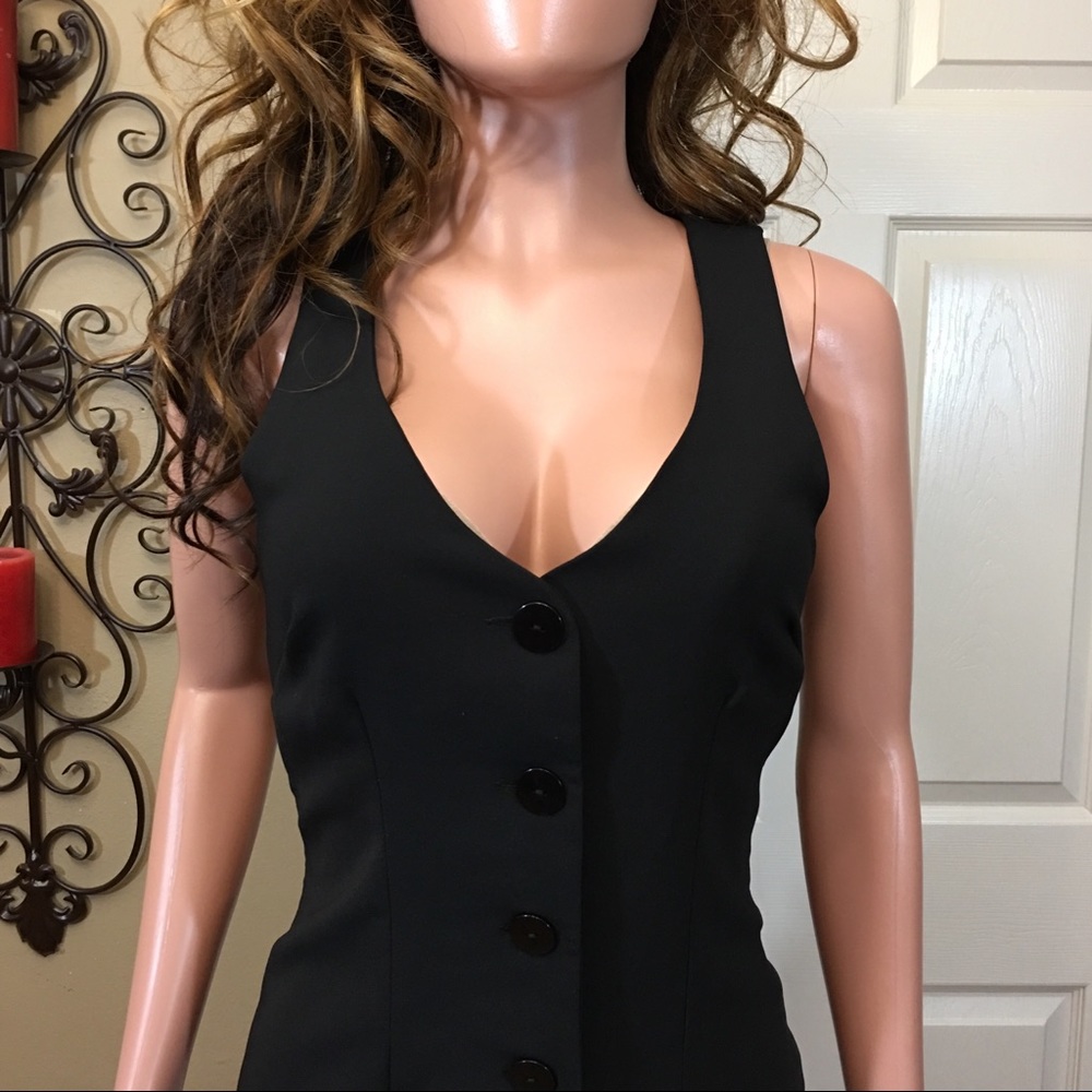 SIZE 2 Cooperative black button front mini dress - Picture 4 of 8